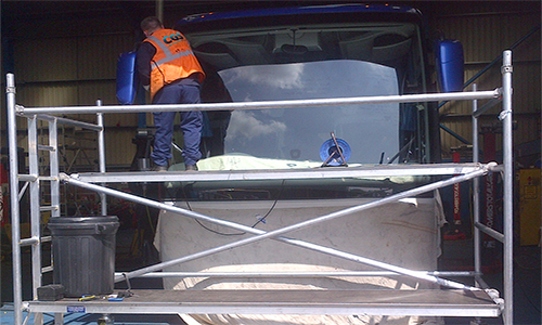 Coach windscreen repair