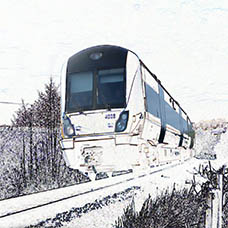 train glass installation