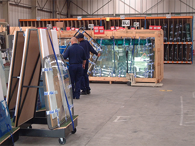 bus windscreen glazing stock